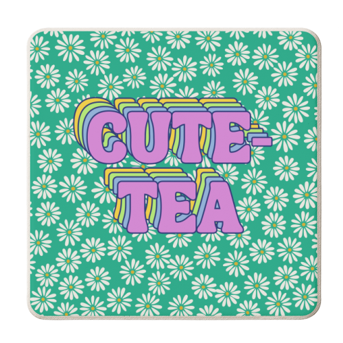 Cute-Tea - personalised beer coaster by Nida Designs