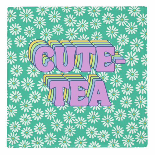 Cute-Tea - personalised beer coaster by Nida Designs