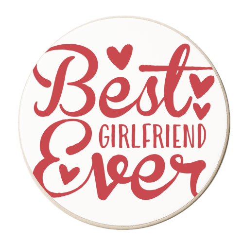 Cute Valentine's Day Girlfriend Giftware - personalised beer coaster by AbiGoLucky