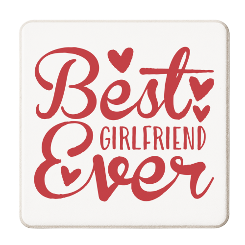 Cute Valentine's Day Girlfriend Giftware - personalised beer coaster by AbiGoLucky