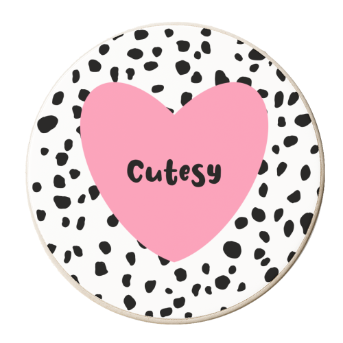 Cutesy - personalised beer coaster by Rock and Rose Creative