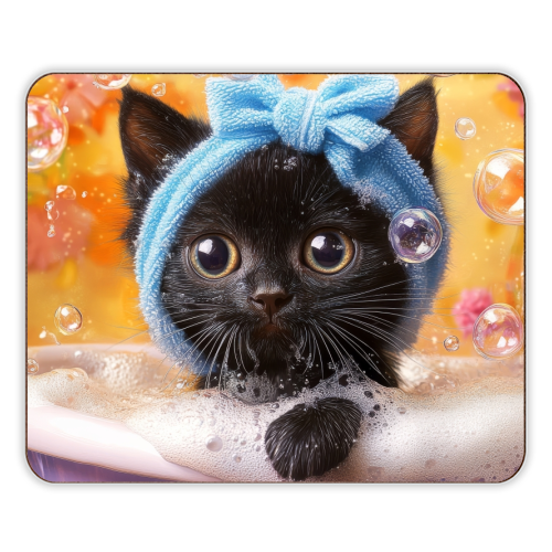 Cutie in the bathtub - designer placemat by DejaReve