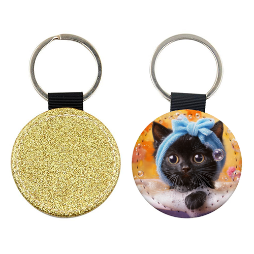 Cutie in the bathtub - keyring by DejaReve