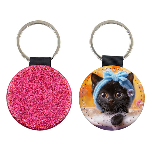 Cutie in the bathtub - keyring by DejaReve