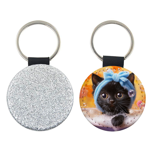 Cutie in the bathtub - keyring by DejaReve