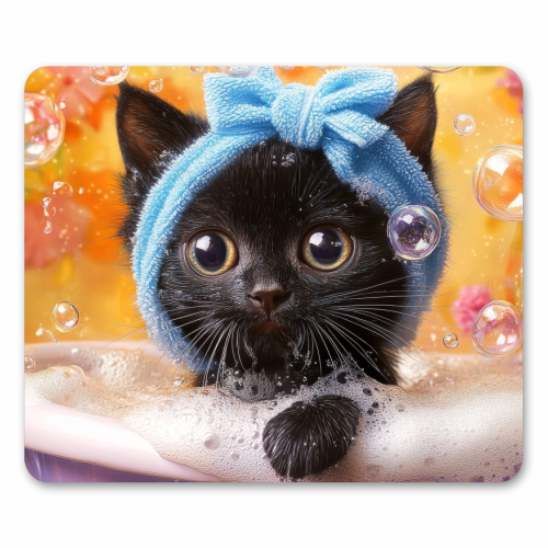 Cutie in the bathtub - mouse mat by DejaReve