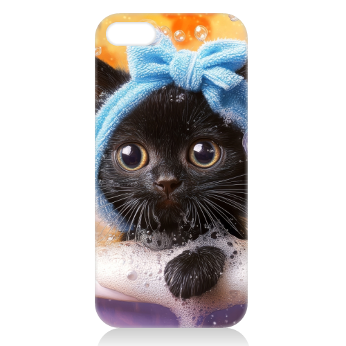 Cutie in the bathtub - unique phone case by DejaReve