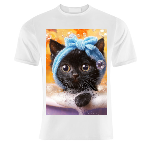 Cutie in the bathtub - unique t shirt by DejaReve