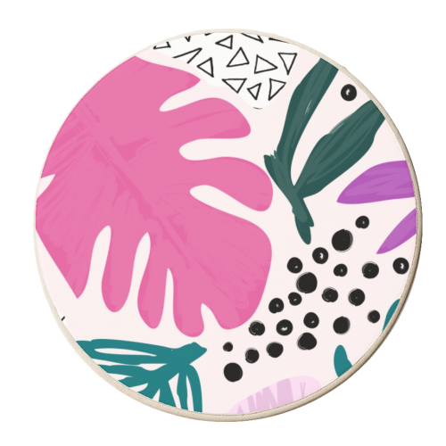 Cutting Shapes - Tropical - personalised beer coaster by Dizzywonders