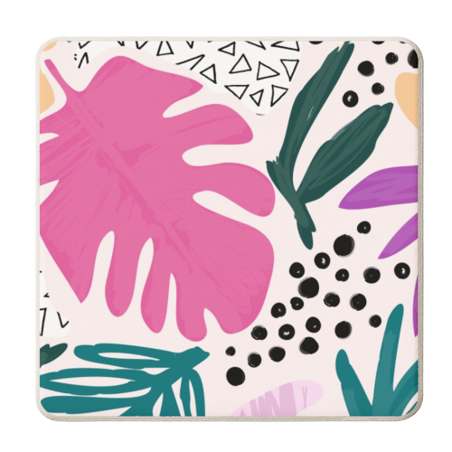 Cutting Shapes - Tropical - personalised beer coaster by Dizzywonders