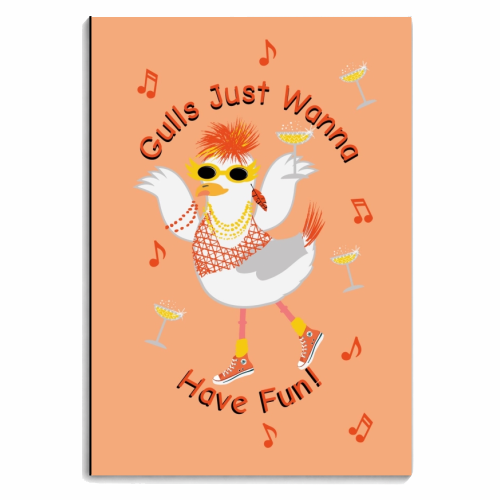 Cyndi Lauper 'celebrity' Seagull. - personalised A4, A5, A6 notebook by Rebel Seagull