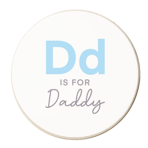D is for daddy child print - personalised beer coaster by The Girl Next Draw