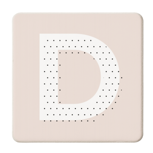 D Polka Dot Initial - personalised beer coaster by Toni Scott