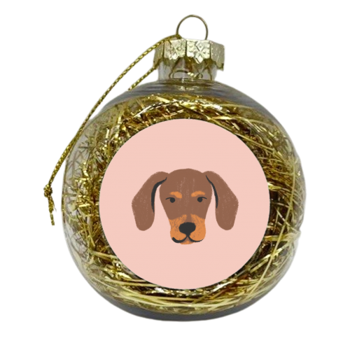 Dachshund Cute dog - xmas bauble by Catalina Williams