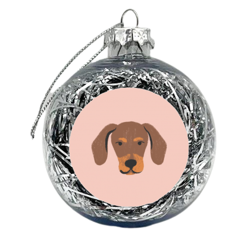 Dachshund Cute dog - xmas bauble by Catalina Williams