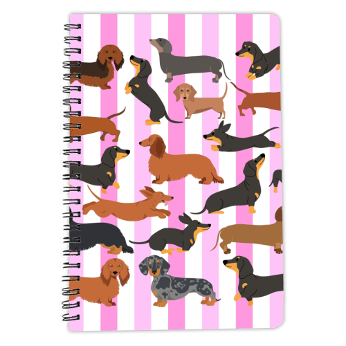 Dachshunds - personalised A4, A5, A6 notebook by Lilly Rose