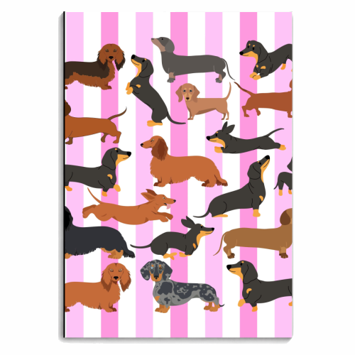 Dachshunds - personalised A4, A5, A6 notebook by Lilly Rose