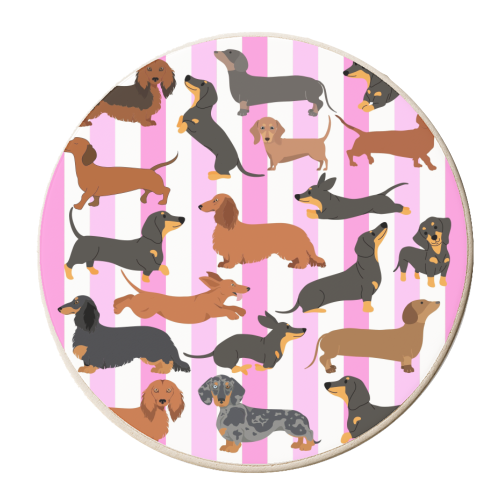 Dachshunds - personalised beer coaster by Lilly Rose