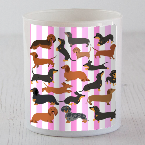 Dachshunds - scented candle by Lilly Rose