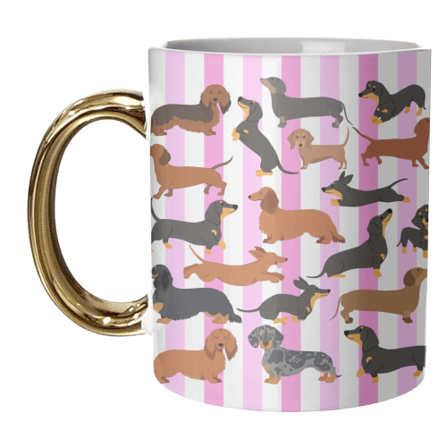 Dachshunds - unique mug by Lilly Rose