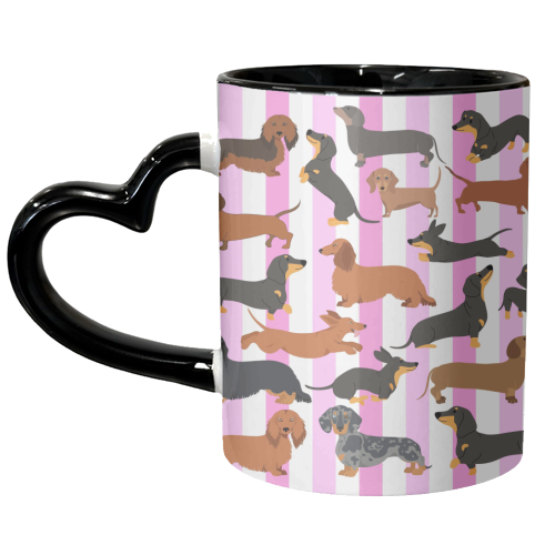 Dachshunds - unique mug by Lilly Rose