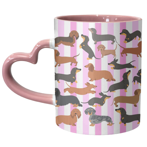 Dachshunds - unique mug by Lilly Rose