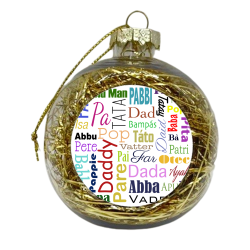 Dad - xmas bauble by Kitty & Rex Designs