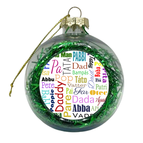 Dad - xmas bauble by Kitty & Rex Designs