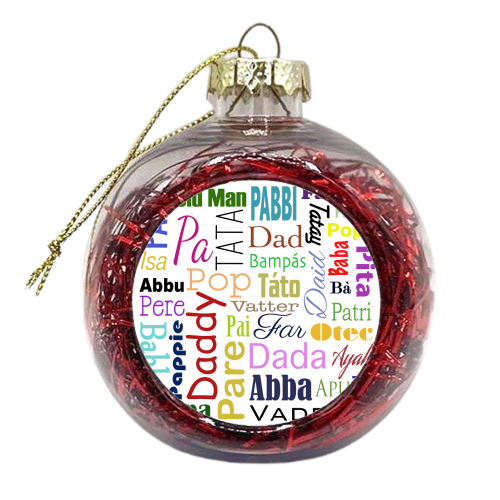 Dad - xmas bauble by Kitty & Rex Designs