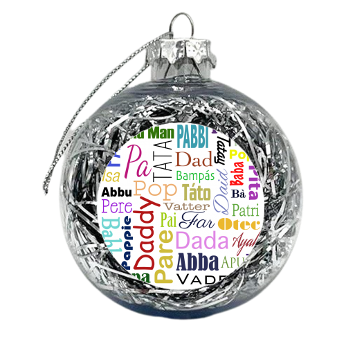 Dad - xmas bauble by Kitty & Rex Designs