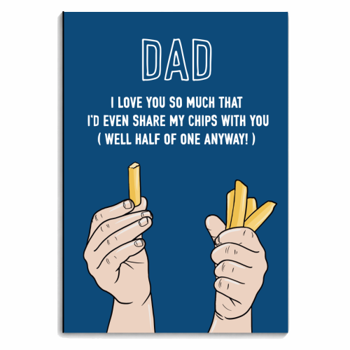Dad I'd Even Share My Chips With You - personalised A4, A5, A6 notebook by Adam Regester