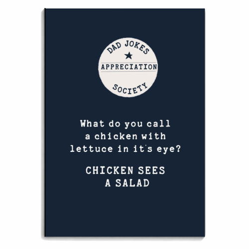 Dad Jokes Appreciation Society Chicken Joke - personalised A4, A5, A6 notebook by Giddy Kipper
