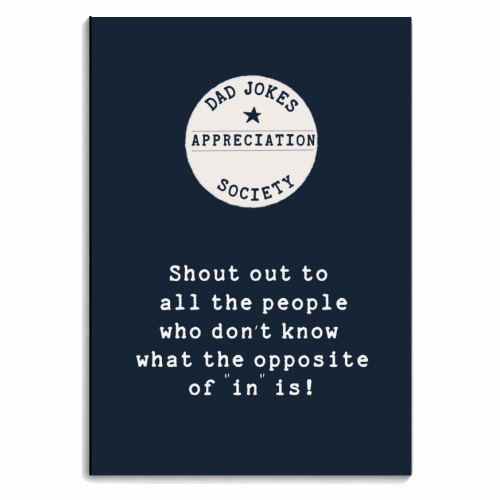 Dad Jokes Appreciation Society Shout Out Joke - personalised A4, A5, A6 notebook by Giddy Kipper