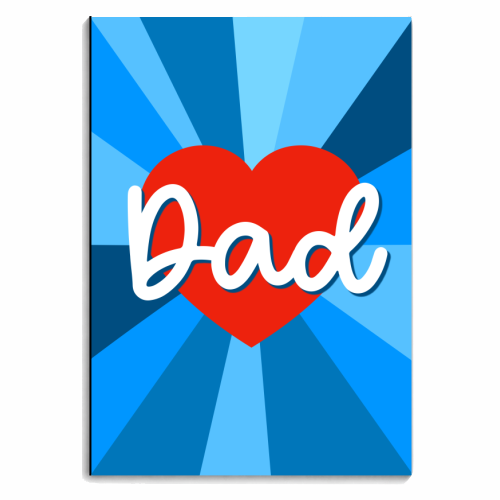 Dad Love Heart Design - personalised A4, A5, A6 notebook by Adam Regester