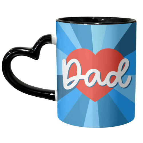 Dad Love Heart Design - unique mug by Adam Regester
