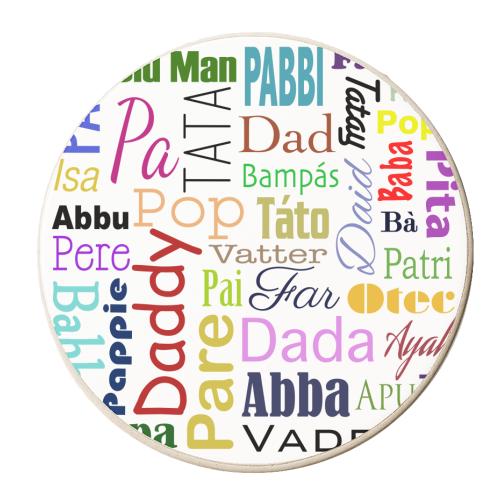 Dad - personalised beer coaster by Kitty & Rex Designs