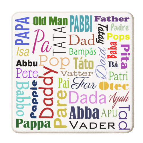 Dad - personalised beer coaster by Kitty & Rex Designs