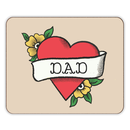 Dad Tattoo - designer placemat by The Queer Store