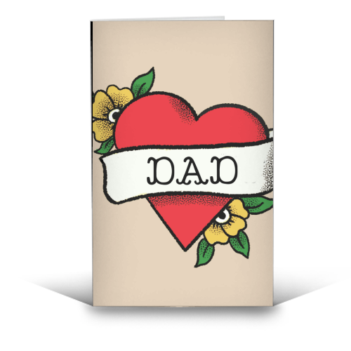 Dad Tattoo - funny greeting card by The Queer Store