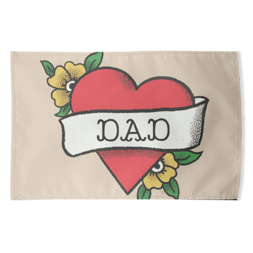 Dad Tattoo - funny tea towel by The Queer Store