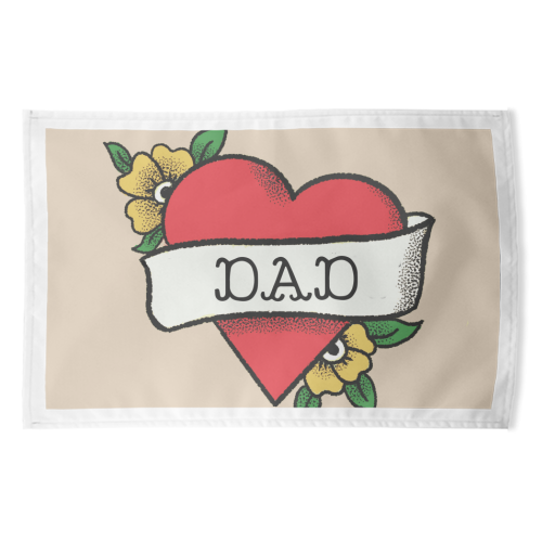 Dad Tattoo - funny tea towel by The Queer Store