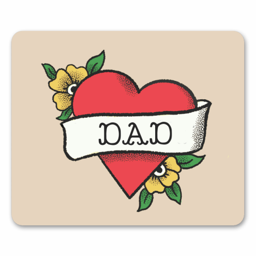 Dad Tattoo - mouse mat by The Queer Store