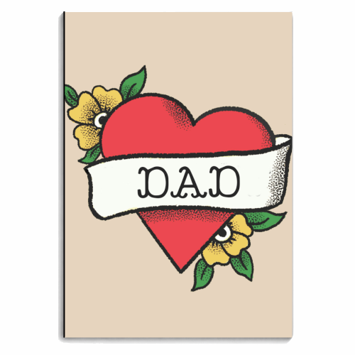 Dad Tattoo - personalised A4, A5, A6 notebook by The Queer Store