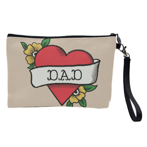 Dad Tattoo - pretty makeup bag by The Queer Store