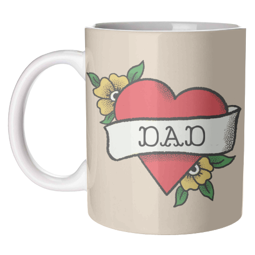 Dad Tattoo - unique mug by The Queer Store