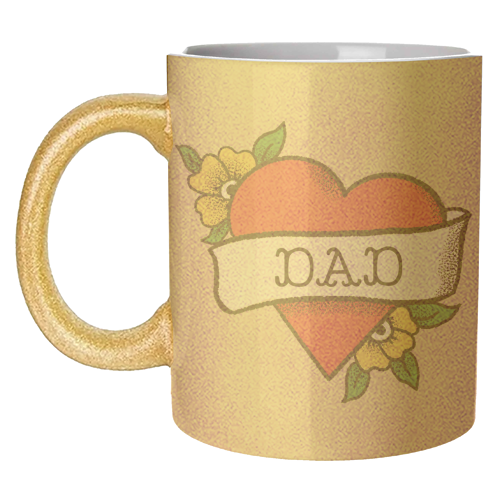 Dad Tattoo - unique mug by The Queer Store