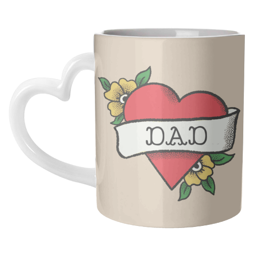 Dad Tattoo - unique mug by The Queer Store