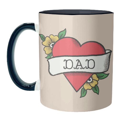 Dad Tattoo - unique mug by The Queer Store