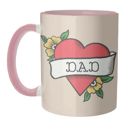 Dad Tattoo - unique mug by The Queer Store