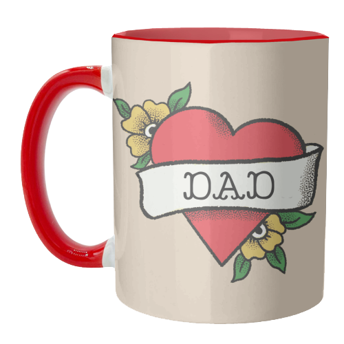 Dad Tattoo - unique mug by The Queer Store